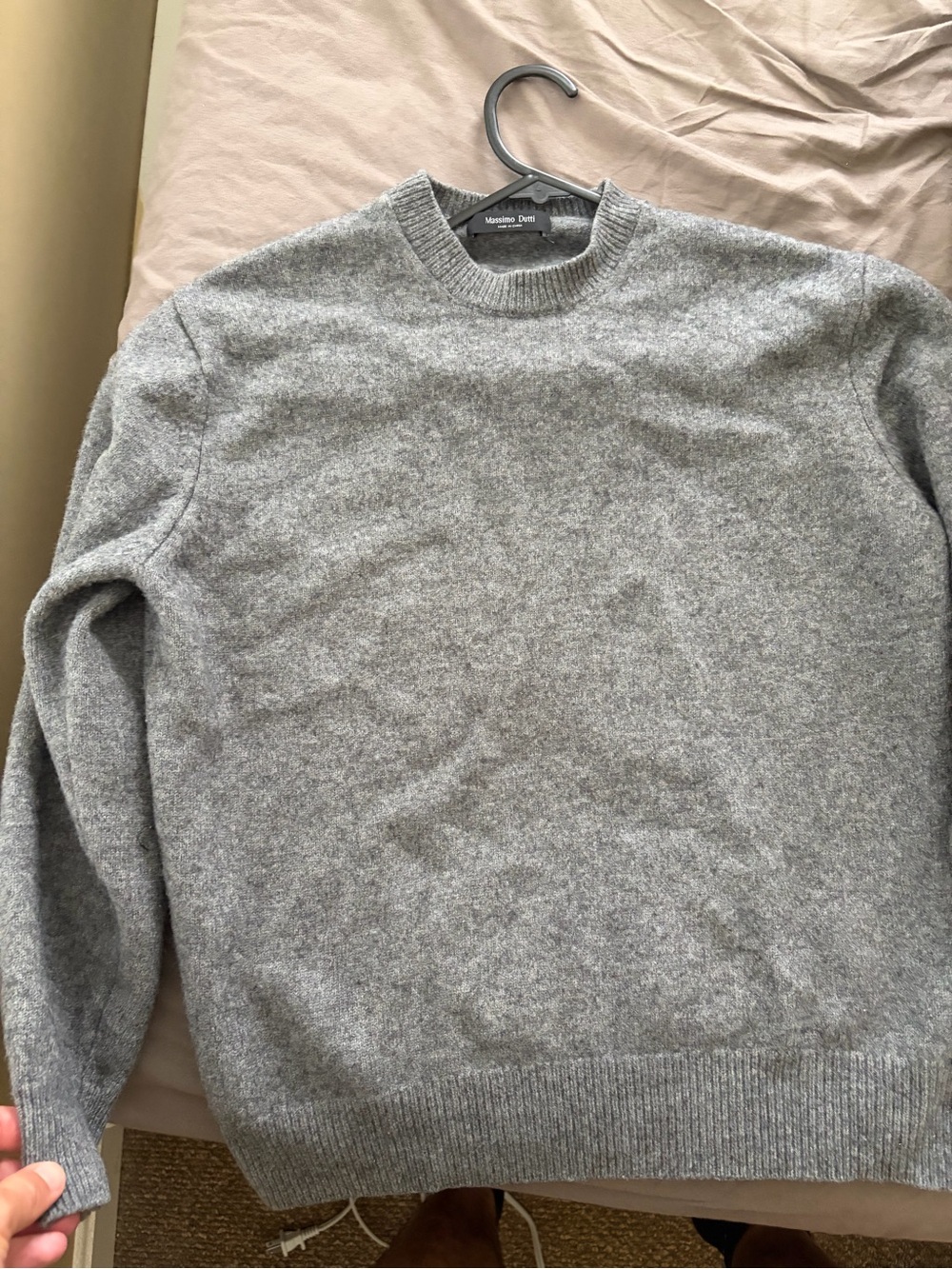 Massimo Dutti Grey Crewneck Sweater